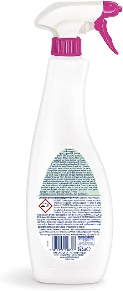 12 Flaconi da 625ml Chatenclair Sgrassatore con Candeggina Fresco Profumo