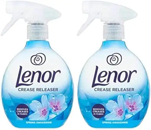 2x Lenor Spray Rimuove Pieghe nel Tessuto Profumo Risveglio Primaverile 2x500ml