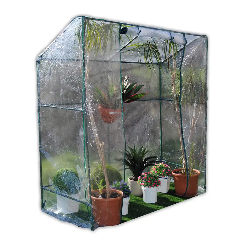 Serra Da Terrazzo Giardino In Alluminio Plant Maxy 194x77xh190 Telo in PVC Sos08