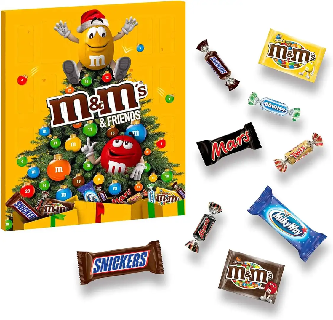M&M's & Friends Calendario Dell'Avvento Natalizio Assortimento Misto 361g