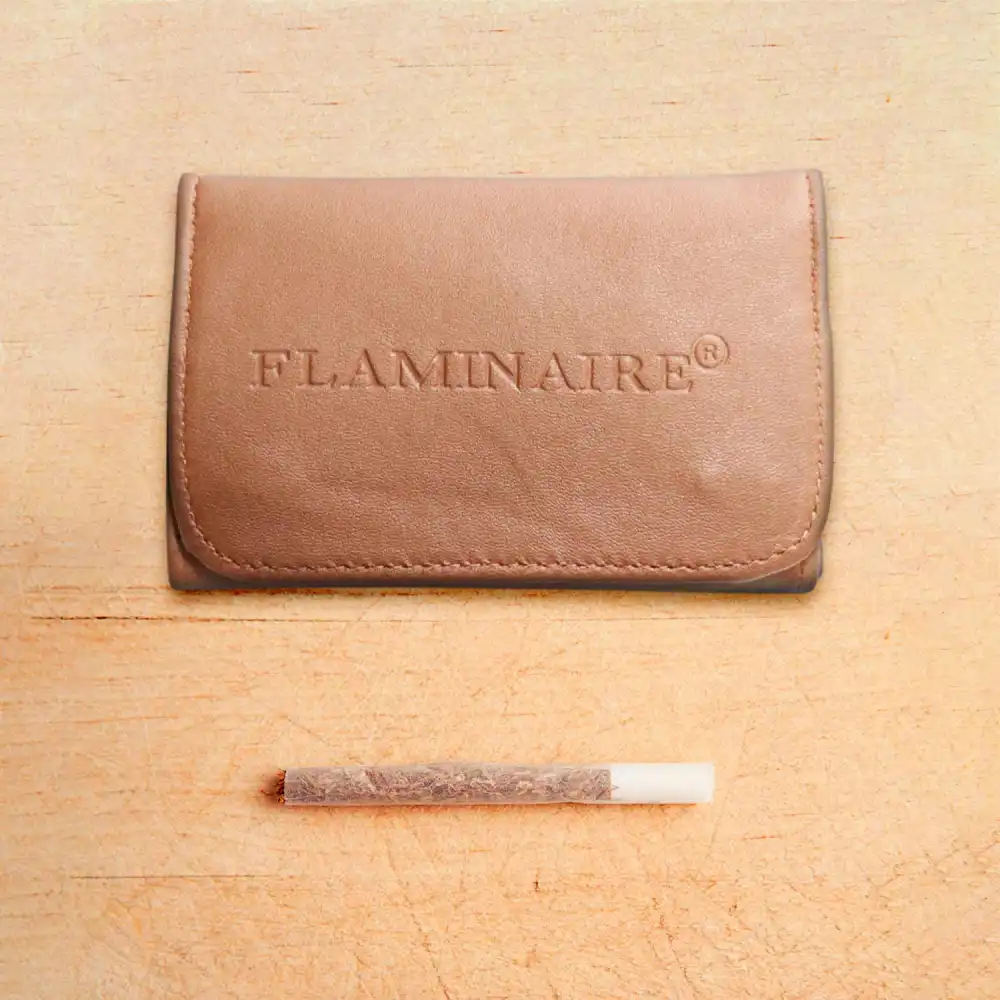 Portatabacco Flaminaire York Eco Pelle Porta Tabacco Tasca Filtro e Accendino