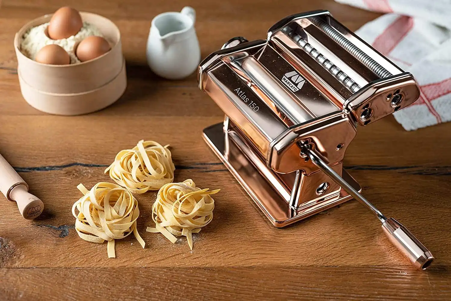 Marcato Atlas 150 Macchina per la Pasta Marcato in Acciaio Cromato Rosa