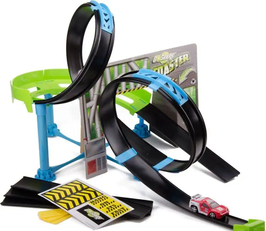 Pista Auto Rollin Coaster Raceway Con 1 Macchina Macchinina Azione A Molla