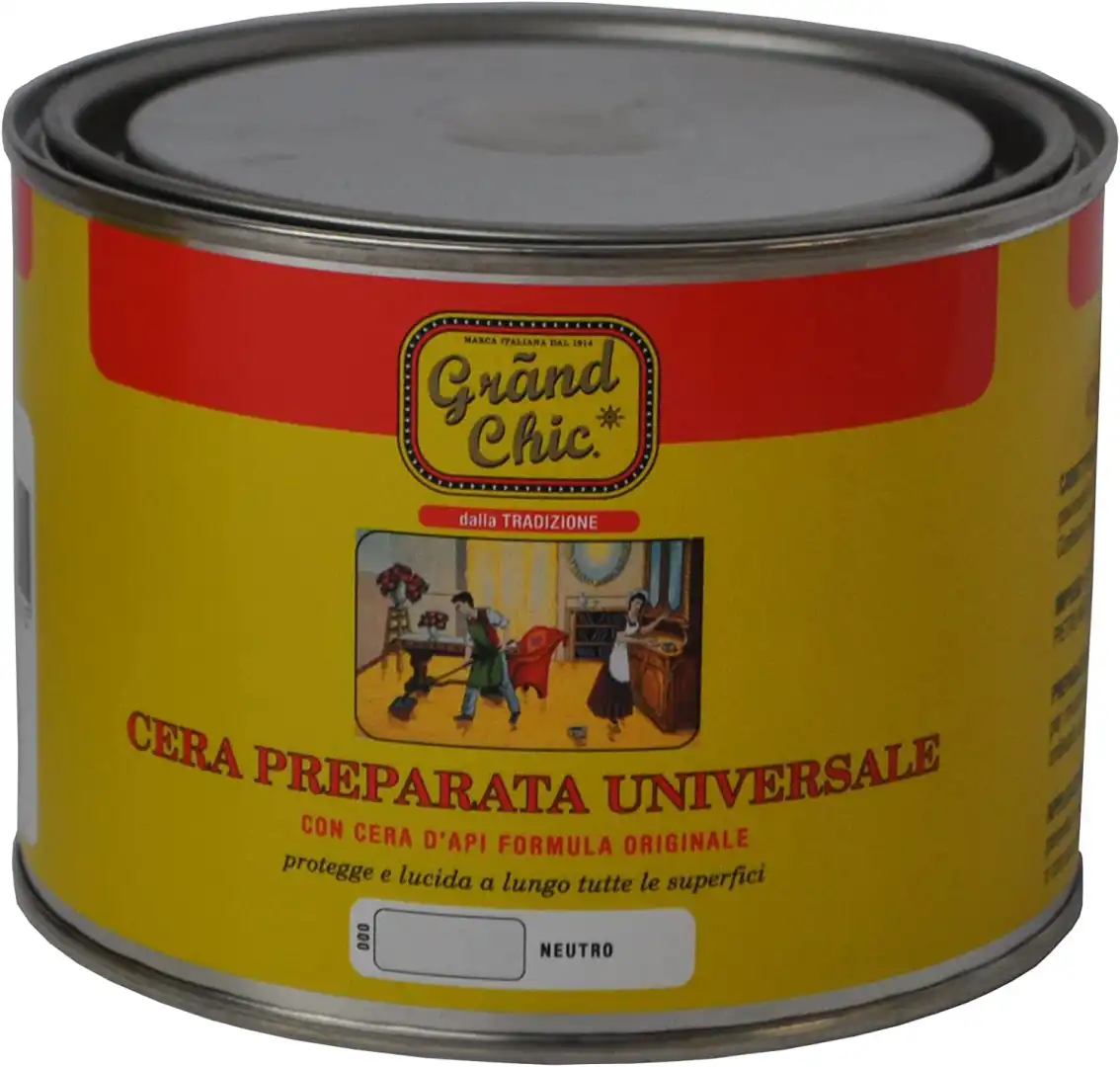 Cera in Pasta Universale Grand Chic con Cera d'api Ideale per Mobili 500ml