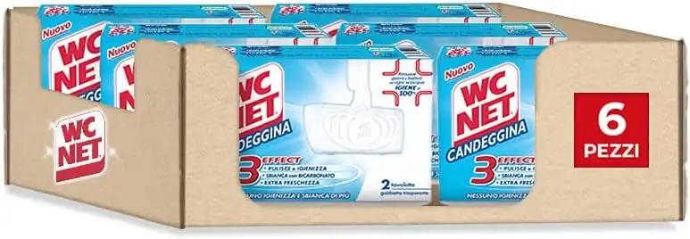 6x Wc Net Tavoletta Candeggina 3 Effect Igienizzante Per WC da 2 Pezzi x 6 91782