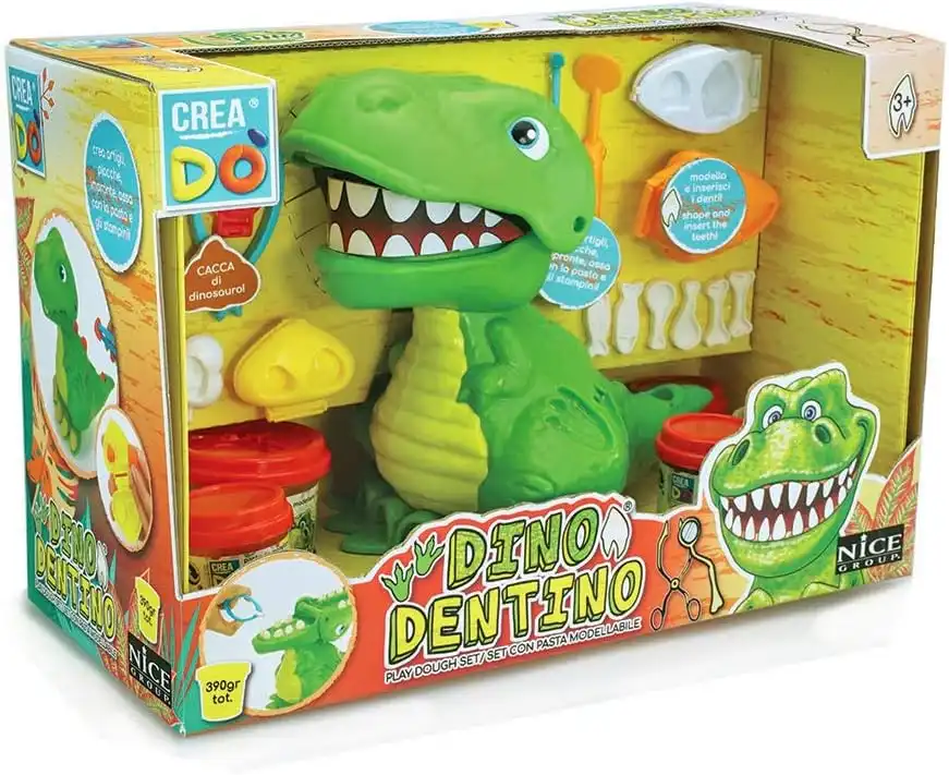 Dino Dentino Super Kit Pasta da Modellare Gioco Plastilina con Accessori