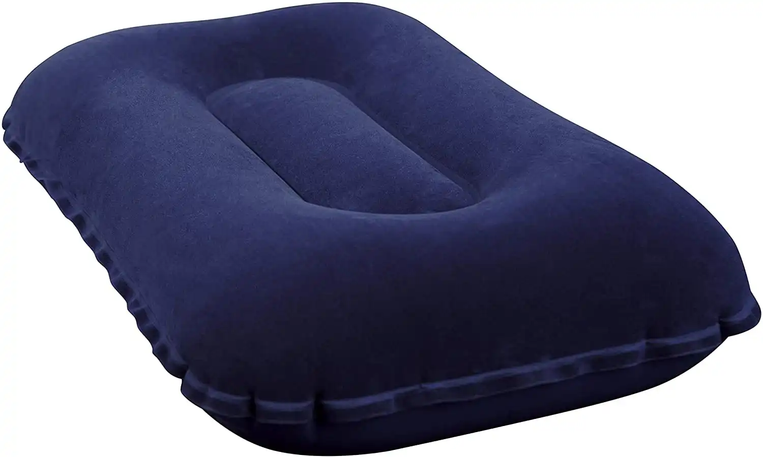 Cuscino Cuscinetto Rettangolare Gonfiabile Floccato Blu 42x26x10cm Bestway