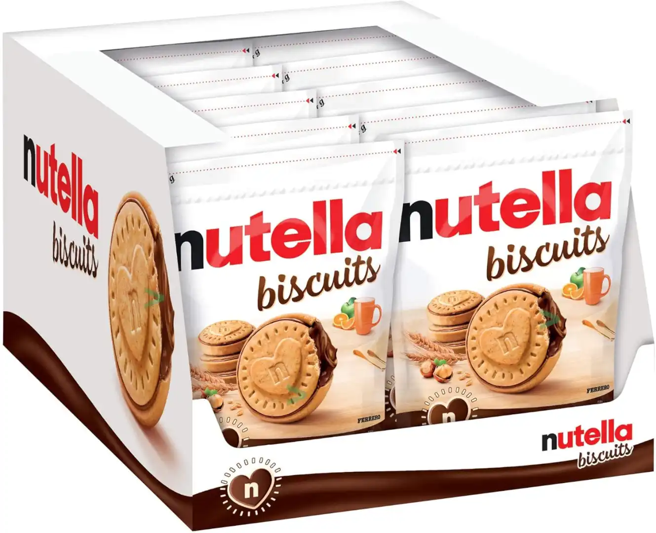 10x Ferrero Nutella Biscuits gr304 Biscotti Ripieni alla Nutella 10x304gr
