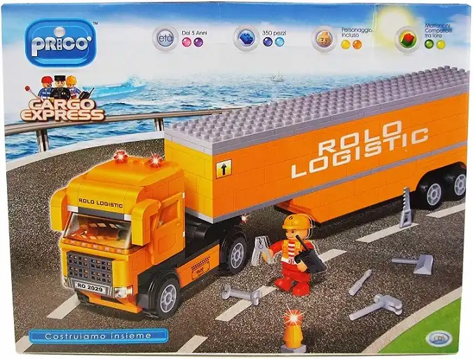 Costruzioni Prico' Autotreno Auto Treno 350 Pezzi Compatibili Con Lego