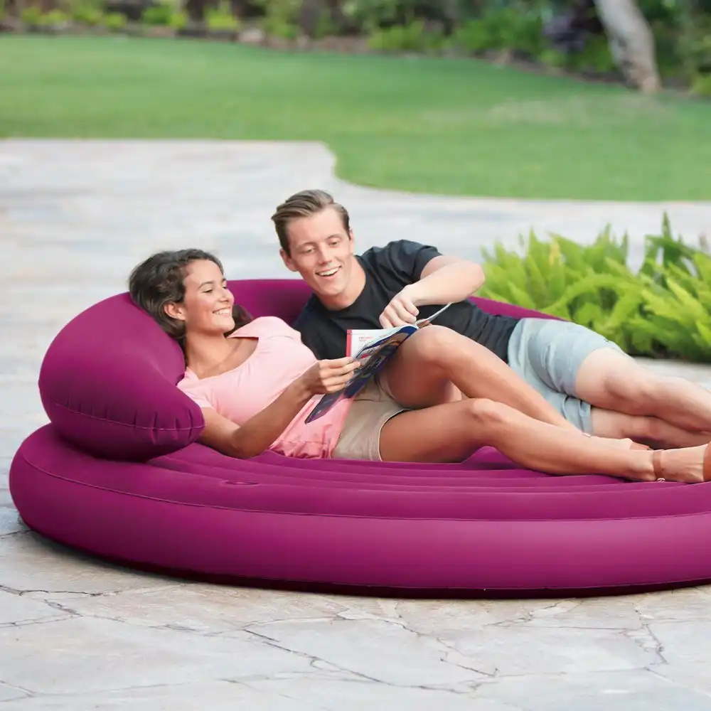 Poltrona Letto Rotonda Intex Ultra LoungeTonda Gonfiabile Mirtillo Piscina Casa