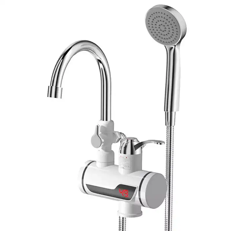Miscelatore Rubinetto Elettrico Acqua Calda Istantanea con Displey e Doccetta