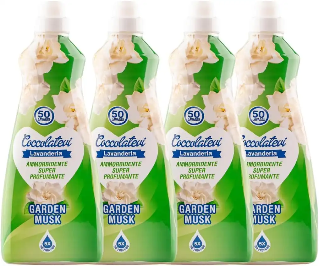 4x Coccolatevi Lavanderia Ammorbidente Super Profumante Garden Musk 4x1250ml
