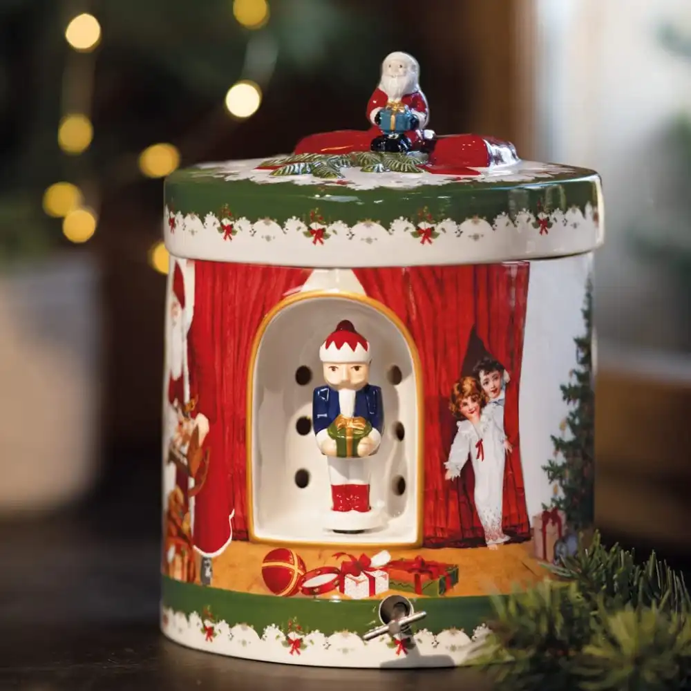 Villeroy & Boch Christmas Toy's Scatola Regalo Rotonda a Forma di Carillon 16cm