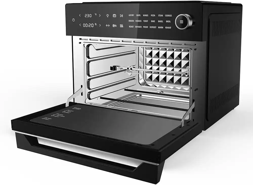 Forno Friggitrice ad Aria da 30 Litri Benedetta 18 Programmi Digitale 1800W Nero