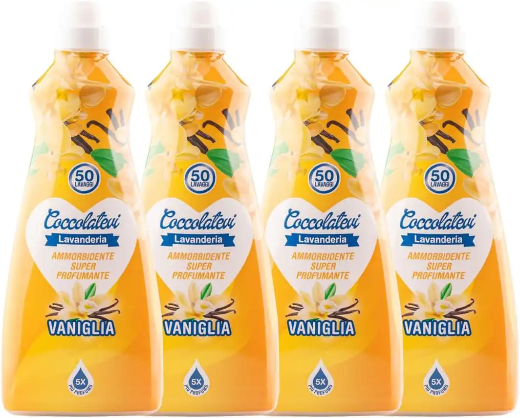 4x Coccolatevi Lavanderia Ammorbidente Super Profumante Vaniglia 4x1250ml