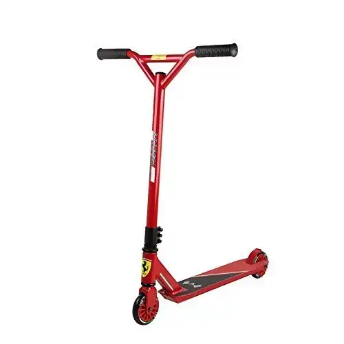 Monopattino a due Ruote in Acciaio per Bambini Ferrari Rosso con Manubrio Freno