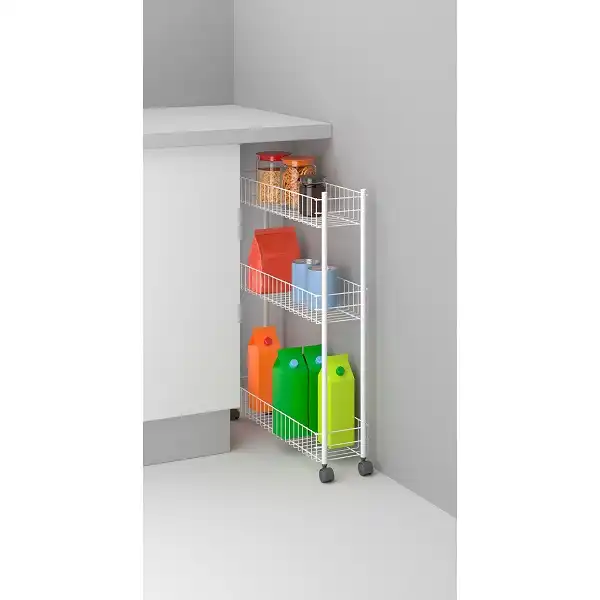 Metaltex Scaffaletto a 3 Piani Fino3 Salva-Spazio 16 x 60 x 72 Cm Cucina Bagno