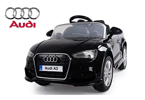 Auto Elettrica Macchina Per Bambini Audi A3 Nero Con Telecomando 12V