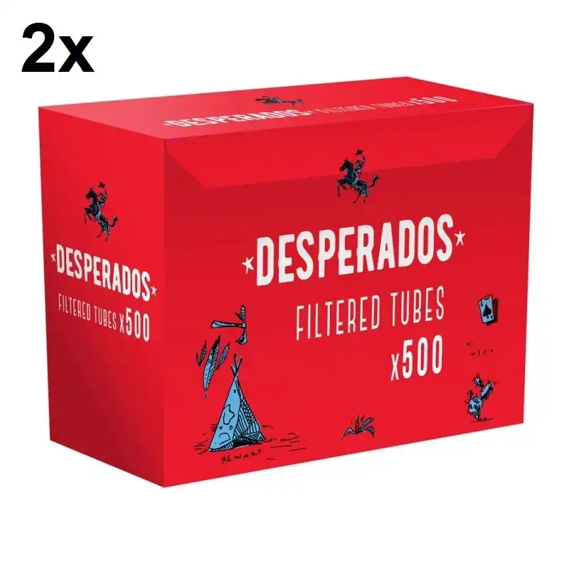 Tubetti Desperados 1000 Tubi Vuoti Con Filtro 2 Box Da 500 Sigarette Vuote