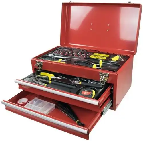 Cassetta degli Attrezzi Valigia Portattrezzi Utensili Bricolage Officina 196 PZ