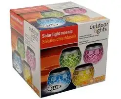 Lampade Mosaico Lampada con Led e Sensore Crepuscolare Funziona a Batteria