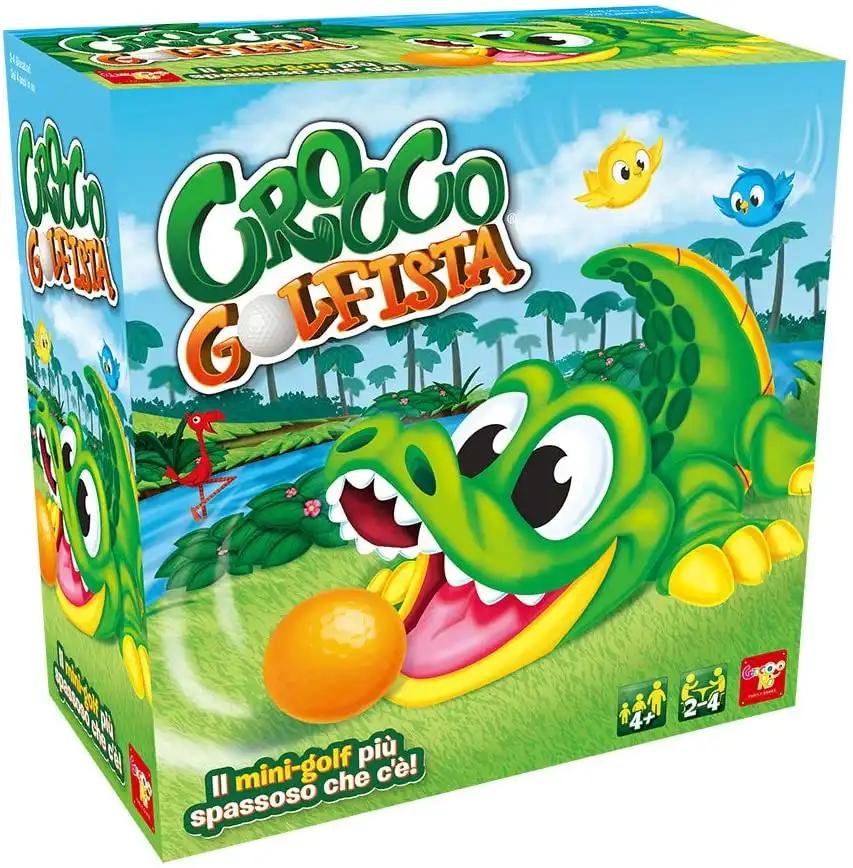 Rocco Giocattoli Crocco Golfista Gioco Mini Golf Bambini da 2 a 4 Giocatori 4+