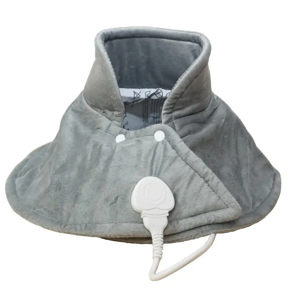 Scaldacollo Scalda Spalle Elettrico 100W Grigio Mantellina Termica 60x62 Cm