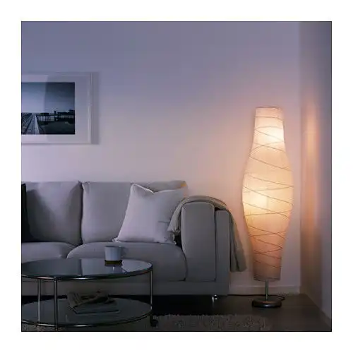 Lampada da terra DUDERO piantana colore argento/bianco design moderno elegante casa