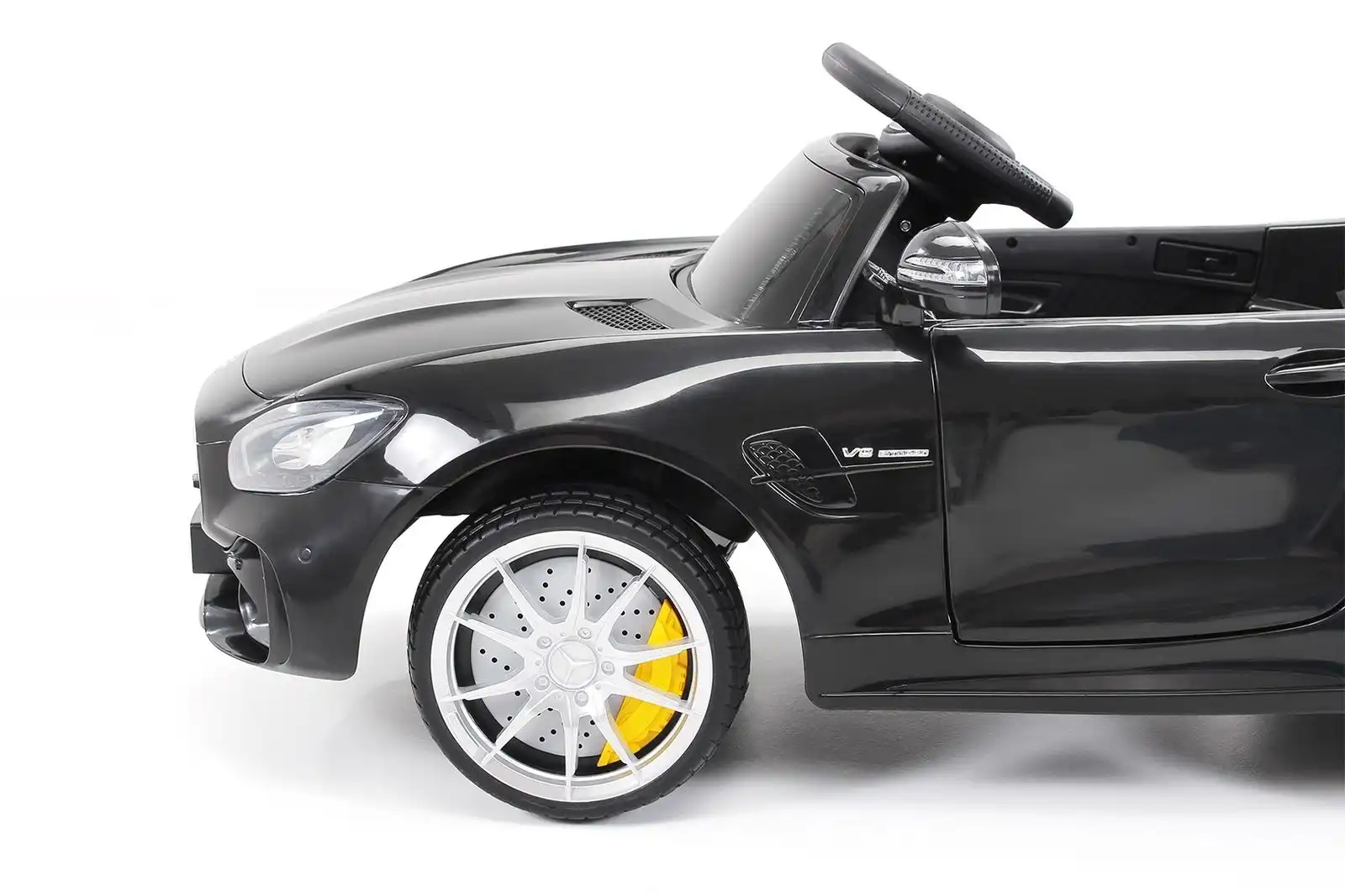 Auto Macchina Elettrico Per Bambini Mercedes AMG GTR 12V Nero Con Luci e Suoni