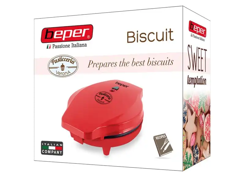 Biscottiera Elettrica Macchina Piastra Per Biscotti Antiaderente 90.603 Beper