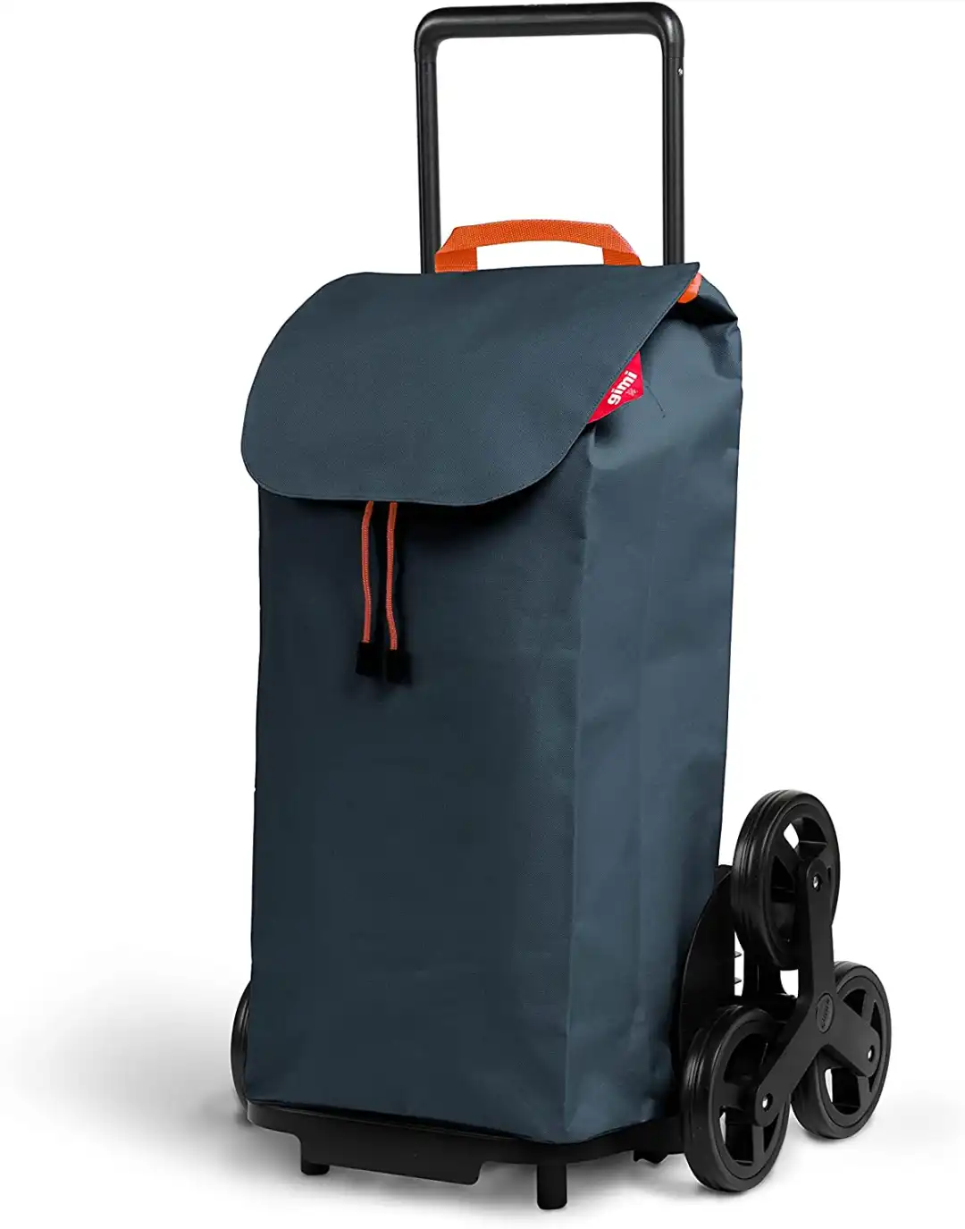 Gimi Trolley Spesa Portaspesa Con 6 Ruote in Poliestere 52Lt 44x50x95cm Grigio