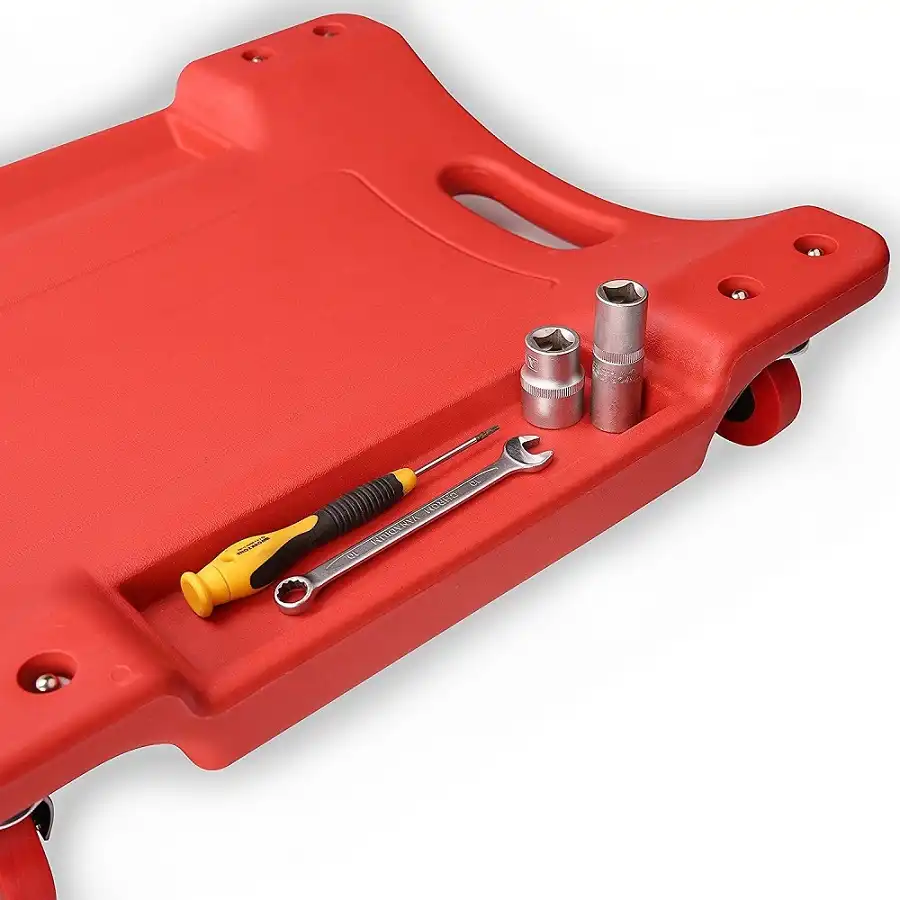 Carrello Sotto Auto Officina Per Meccanico Sottoauto 6 Ruote Girevoli 360 Gradi
