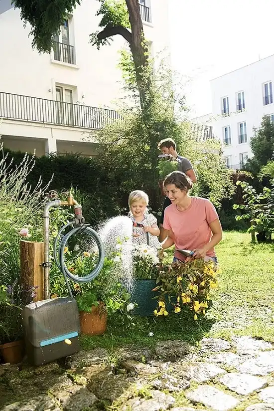 Tubo a Spirale per Irrigare Giardino e Terrazzo da 7.5mt con Portatubo e Lancia