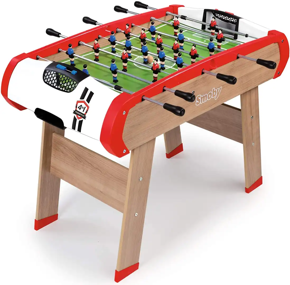 Smoby Calcetto Multigioco 4 in 1 Stuttura in Legno 120 x 87 x 90 cm 8 anni+