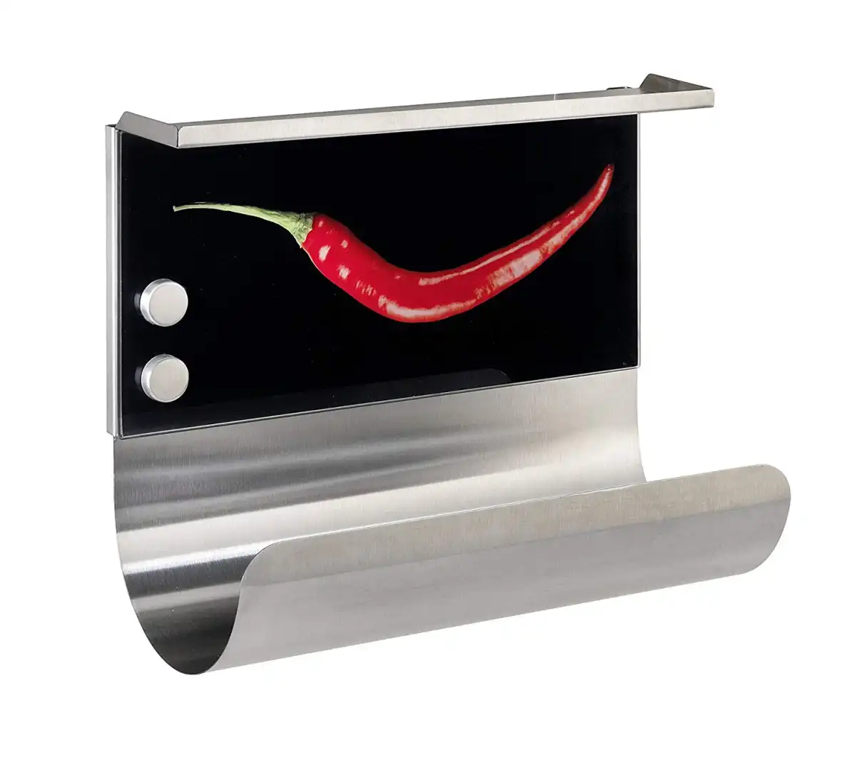 Porta Rotolo Doppio da Cucina Magnetico Peperoncino Porta Ripiano e Pellicola