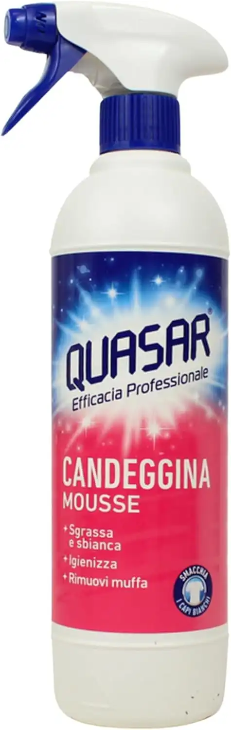 3x Quasar Spray Candeggina Mousse Sgrassa e Sbianca Rimuovi Muffa 580ml x 3