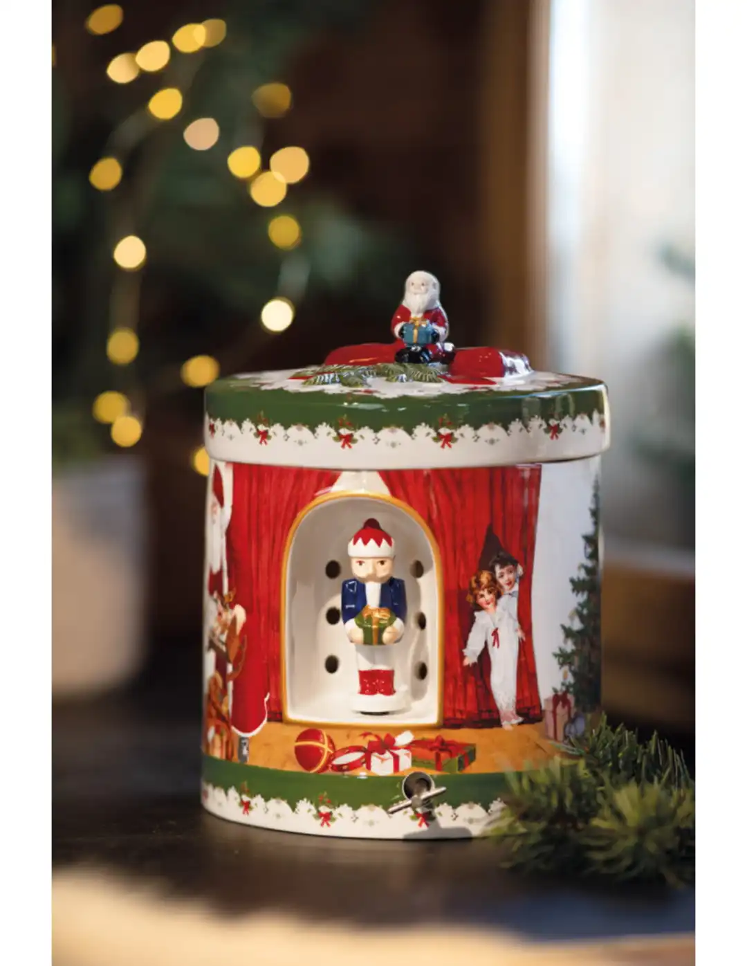Villeroy & Boch Christmas Toy's Scatola Regalo Rotonda a Forma di Carillon 16cm