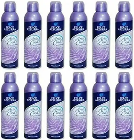 12x Felce Azzurra Aria di Casa Spray 250ml Talco e Lavanda Deodorante Ambienti