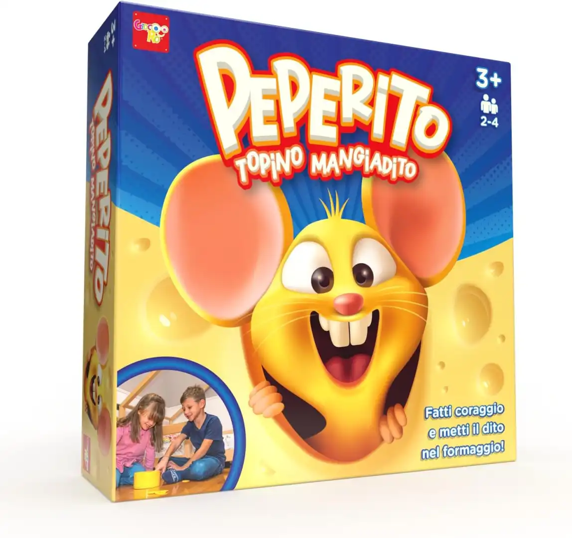 Rocco Giocattoli Peperito Topino Mangiadito Gioco da Tavolo Bambini Eta' 3-5