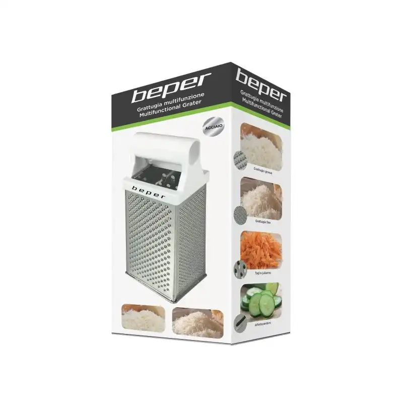 Grattugia Manuale con Lame in Acciaio Inox per Tagliare e Grattugiare Formaggio