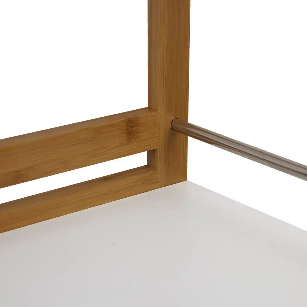 Carrello Carrellino da Cucina in Legno 3 Mensole Ripiano e 4 Ruote 51X30X80cm