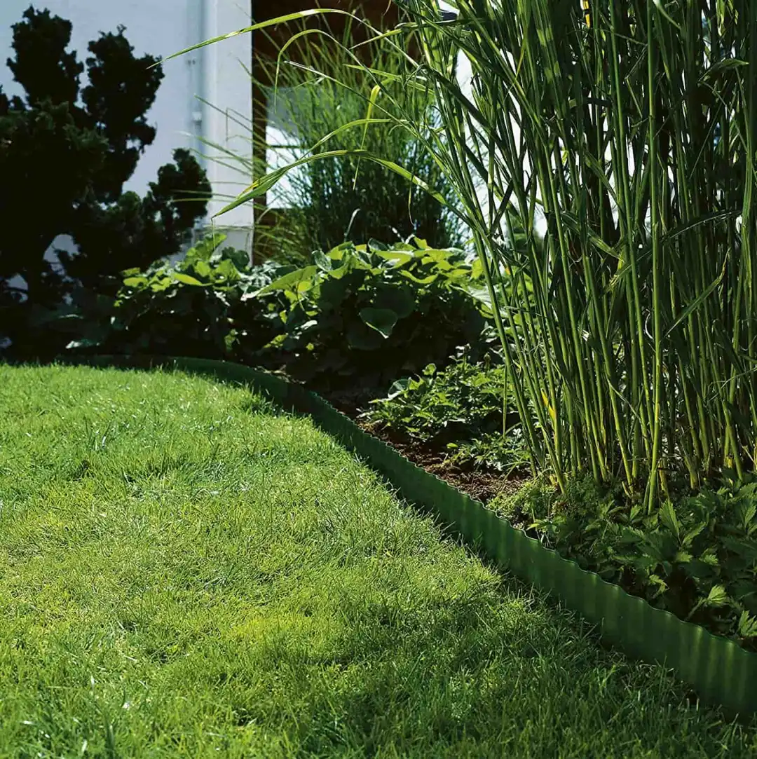 Recinzione Delimitazione per Prato in Plastica Verde Rotolo da 9 mt Altezza 9 cm