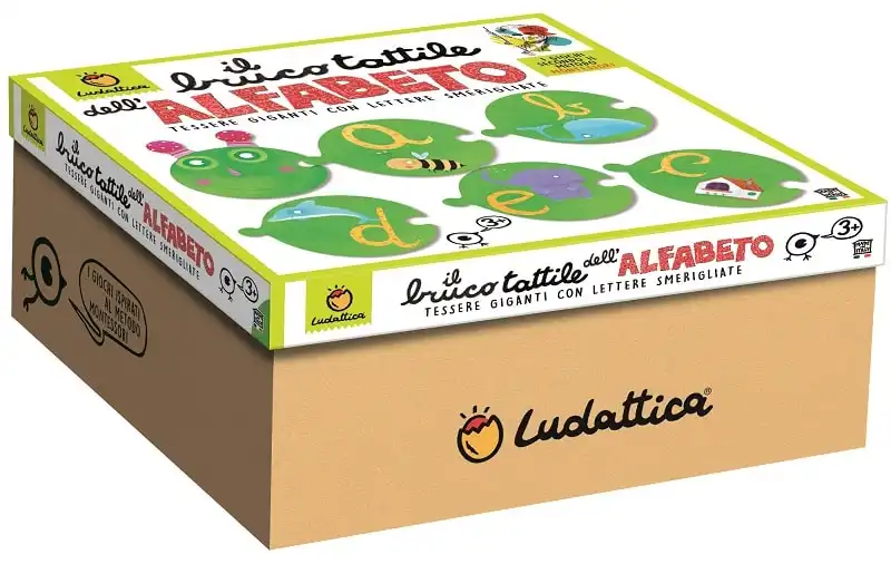 Gioco Bruco Tattile Tessere Gigante Impara le Lettere dell'Alfabeto Immagini