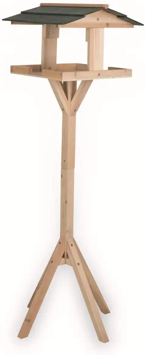Mangiatoia per Uccelli con piantana Casetta Uccellini in legno 115X35X35cm