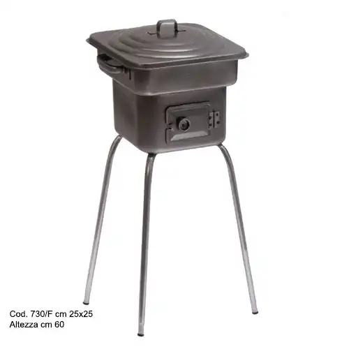 Barbecue Fornacella Quadrata Carbone Carbonella Portatile Pieghevole Piedi Alti