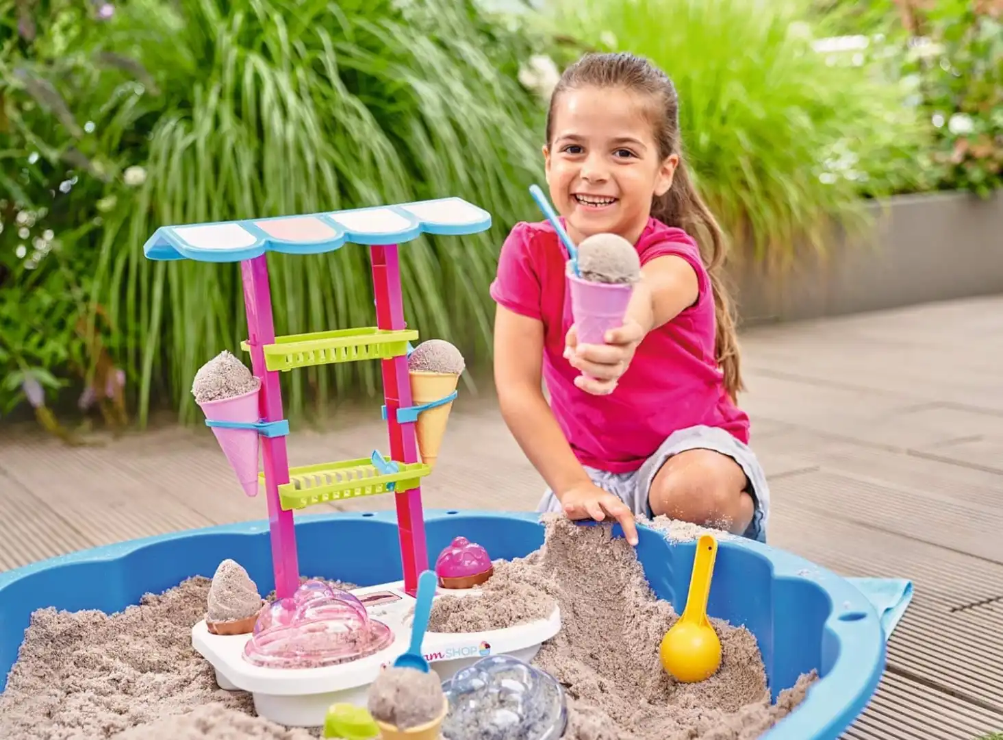 Gioco Bambini Gelateria Portatile con Accessori Gioco Spiaggia Sabbia Mare