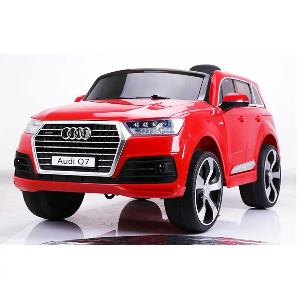 Auto Elettrica 12V Suv Per Bambini Audi Q7 ROSSO Telecomando Sportelli Apribili