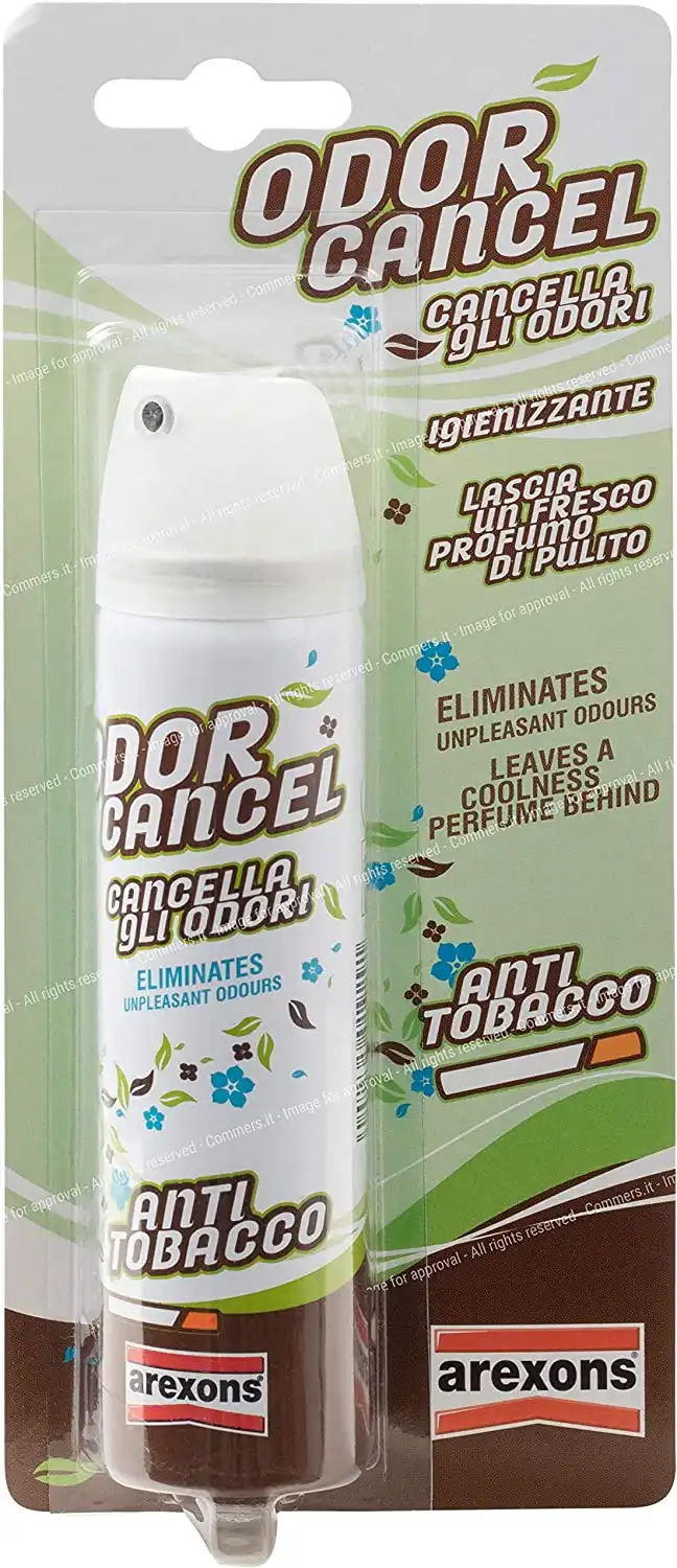 Arexons Odor Cancel 75 ml Igienizzante Auto Abitacolo Fragranza Antitobacco