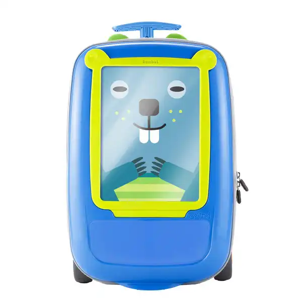 Govinci trolley valigia scuola viaggio tavolo da disegno 3 in 1 blu/verde 2 ruote