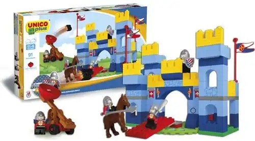 Castello Medioevale Costruzioni Mattoncini Gioco Per Bambini 91 Pezzi